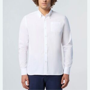 North Sails Men’s White Cotton Classic Oxford Button Down Shirt Size Large